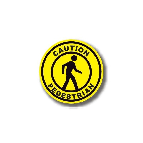 Ergomat 17in CIRCLE SIGNS - Caution Pedestrian DSV-SIGN 289 #6070 -UEN - main